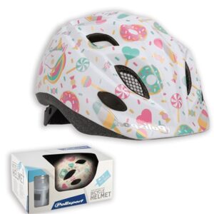 Kit Casco Junior Niña + Bidón + Portabidón Candy Unicornio