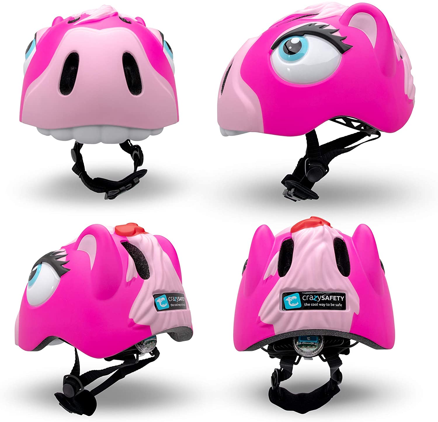 Casco Infantil Crazy Safety Caballo Rosa - Imagen 2