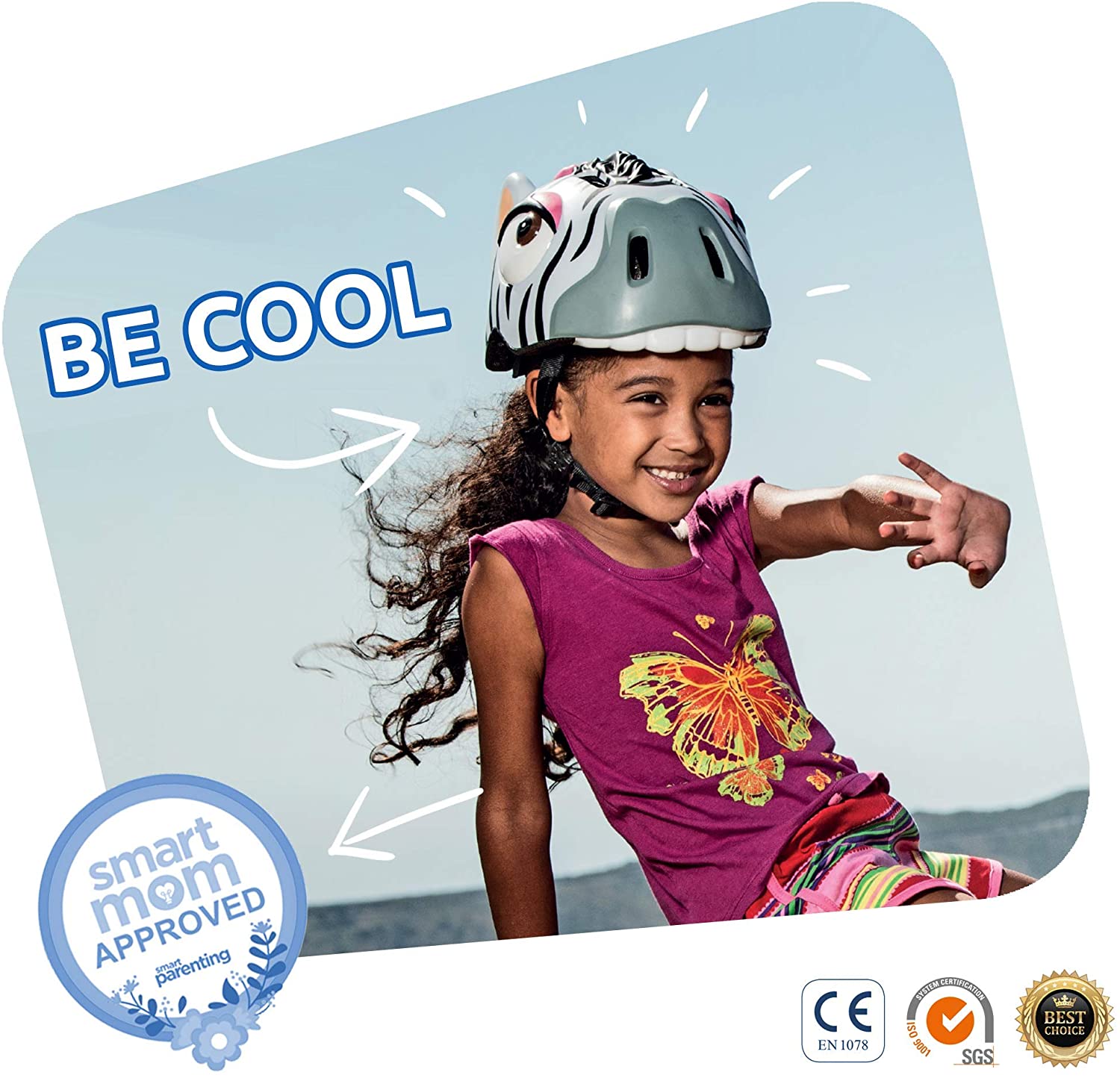 Casco Infantil Crazy Safety Caballo Rosa - Imagen 4